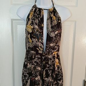 Free People Print Halter Jumpsuit